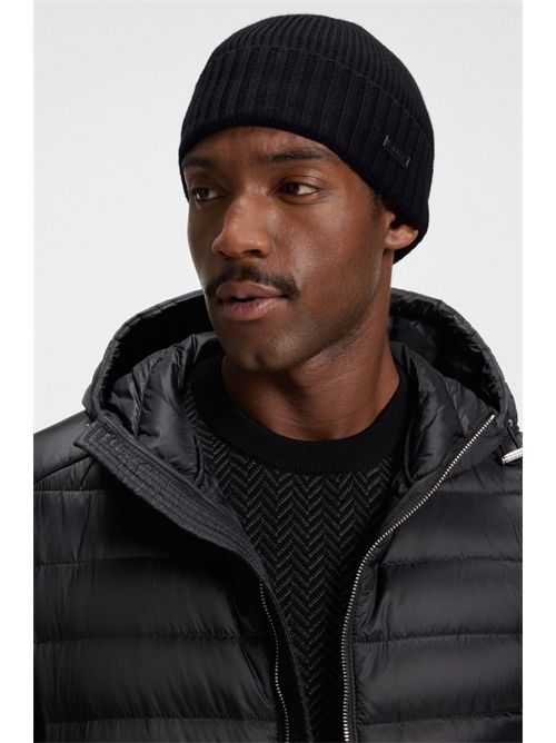 Berretto in lana vergine con targhetta con logo BOSS | FATI/001-50495306